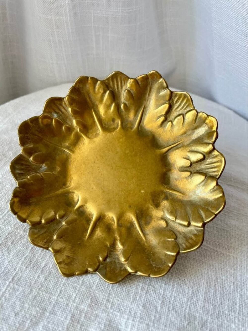 Vintage Solid Brass Trinket Dish